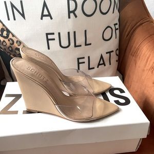 Schutz Luci Transparent Wedge Heel